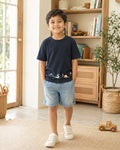 Camp Trail black kids graphic t-shirt, front view