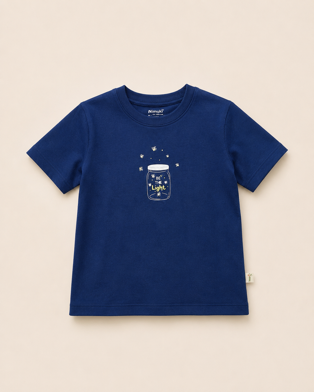 Catch the Light navy blue kids graphic t-shirt, print detail