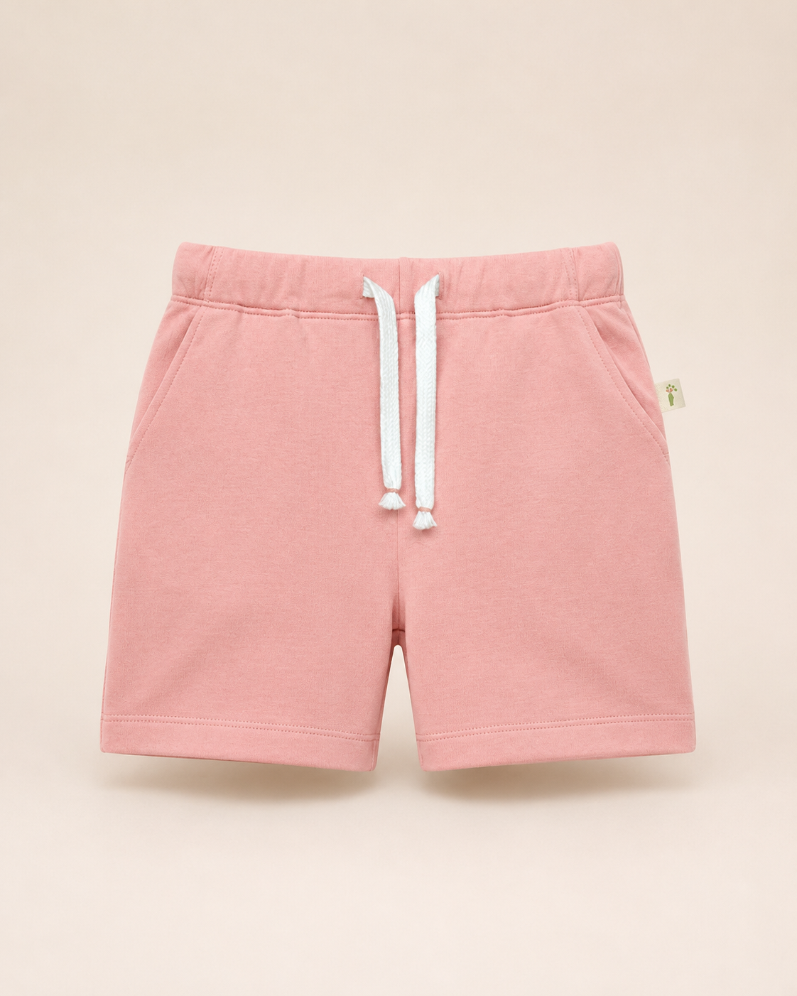 Coffee Brown Pocket Sunshine kids coord set, peach shorts detail