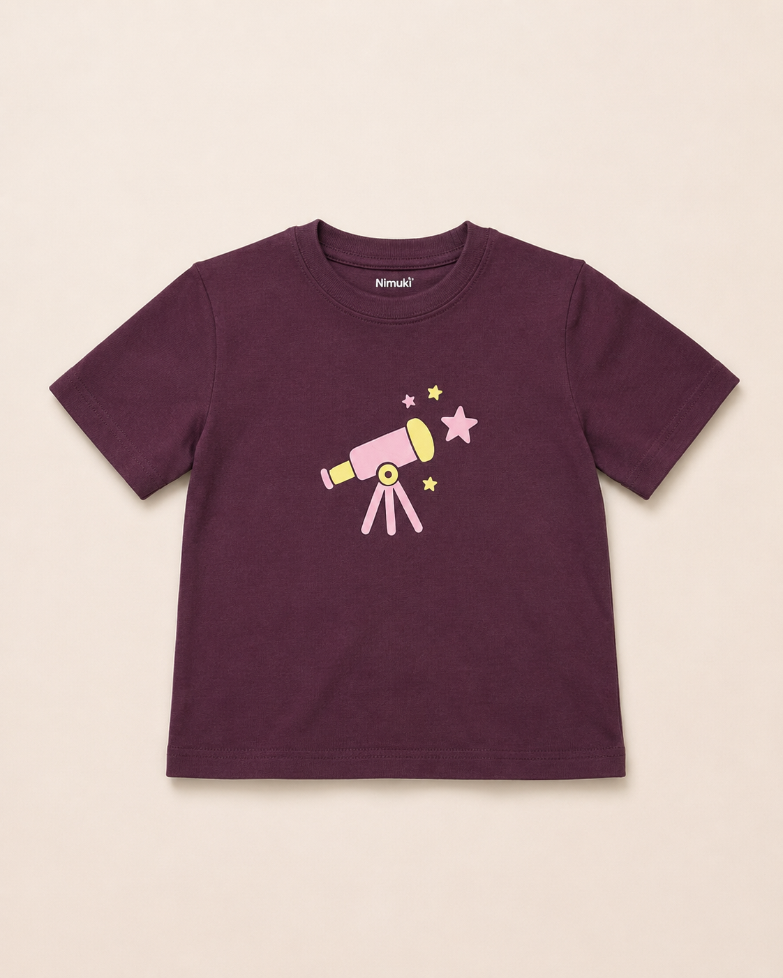 Coffee Brown Stargazer Telescope Kids Coord Set with Coffee Brown Shorts