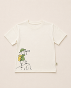 Cream Little Explorer Kids Coord Set with Cream Shorts