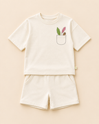 Cream Pocket Discovery Kids Coord Set with Cream Shorts — Full coord studio