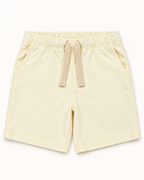 Coffee Brown Pocket  Sunshine Kids Coord Set with Cream Shorts — Shorts front