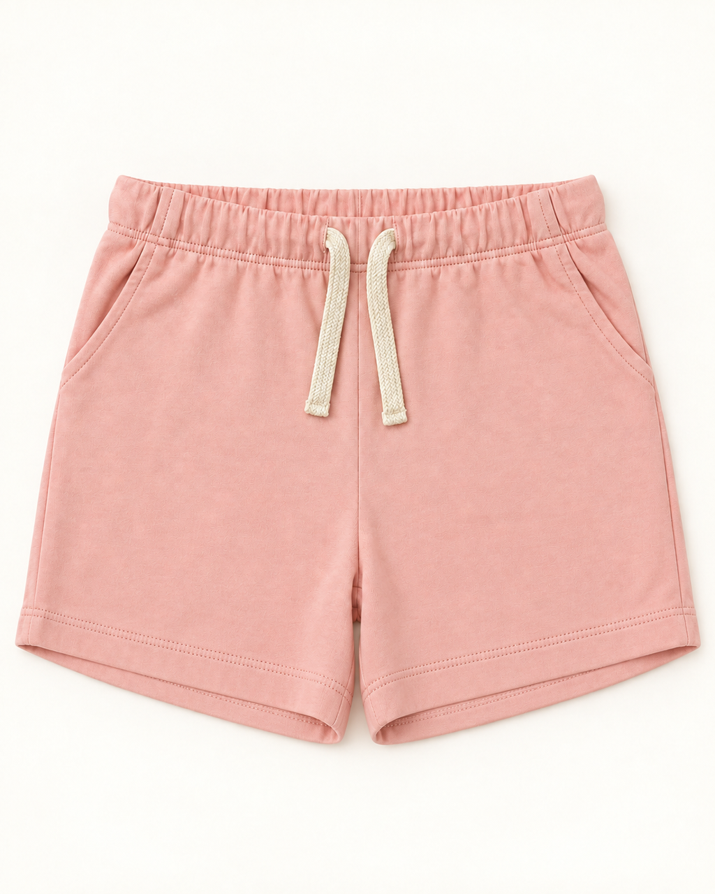 Teal Blue Hot Air Balloon Kids Coord Set with Peach Shorts — Shorts front