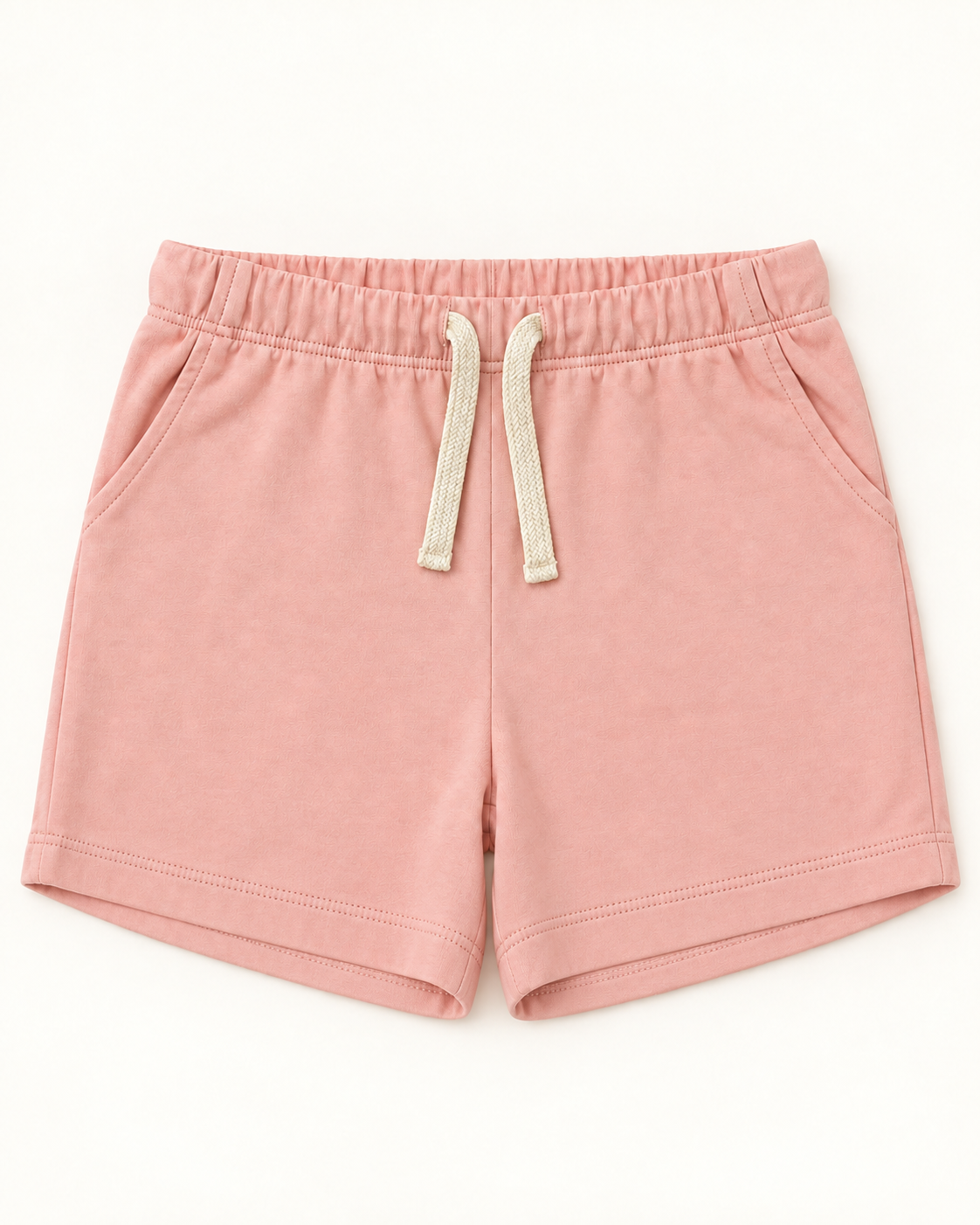 Cream Pocket Discovery Kids Coord Set with Peach Shorts — Shorts front