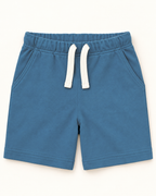 Sage Green Planet Explorer Kids Coord Set with Teal Blue Shorts — Shorts front