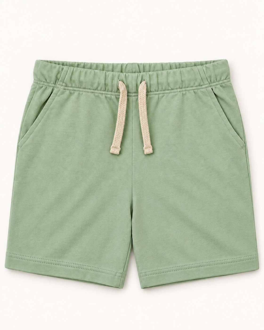 Sage Green Pocket Discovery Kids Coord Set with Sage Green Shorts — Shorts front