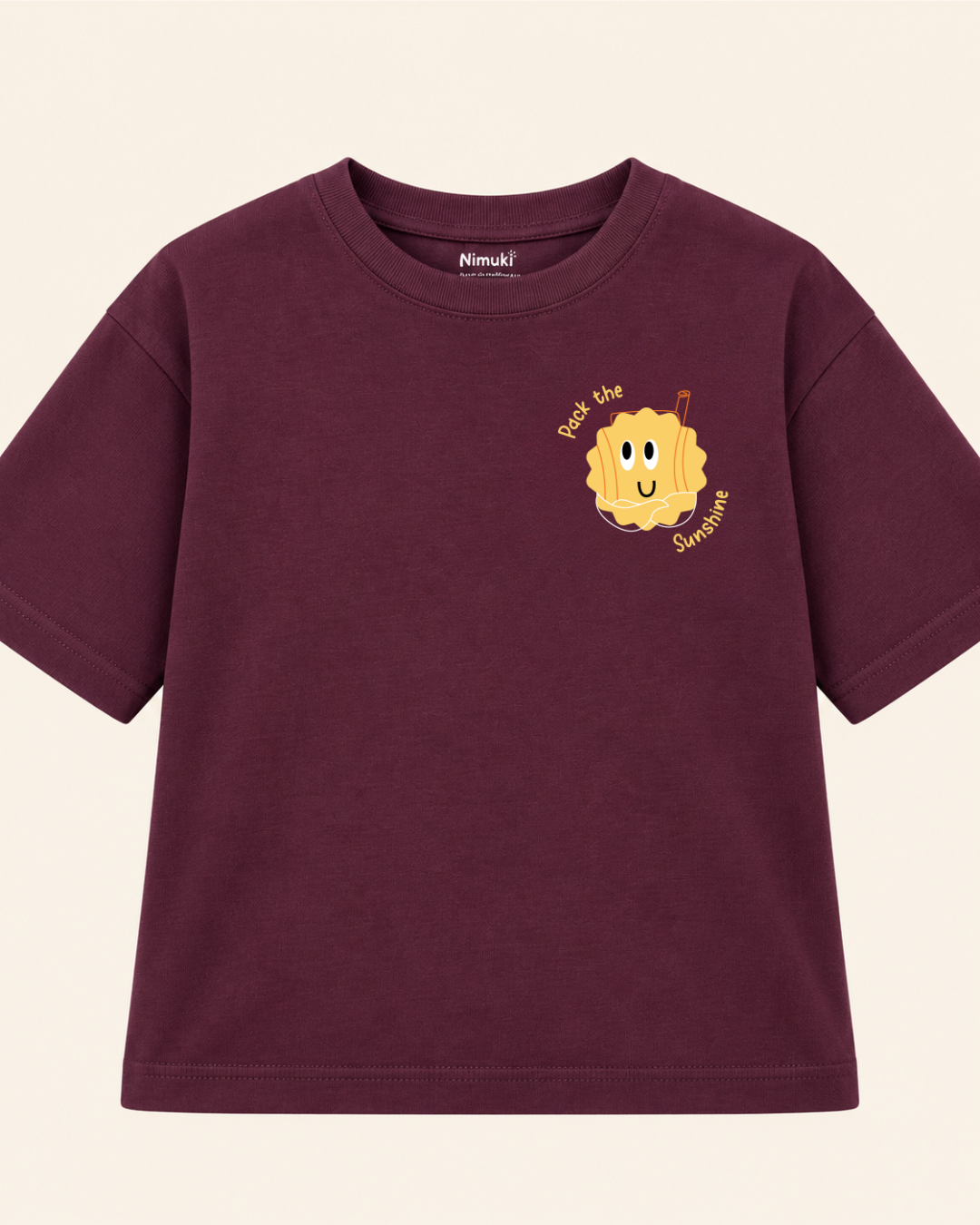 Coffee Brown Pocket  Sunshine Kids Coord Set with Cream Shorts — T-shirt studio