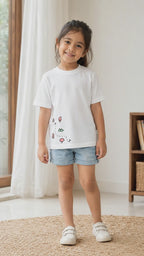 Little Adventure Trail White Kids Graphic T-Shirt