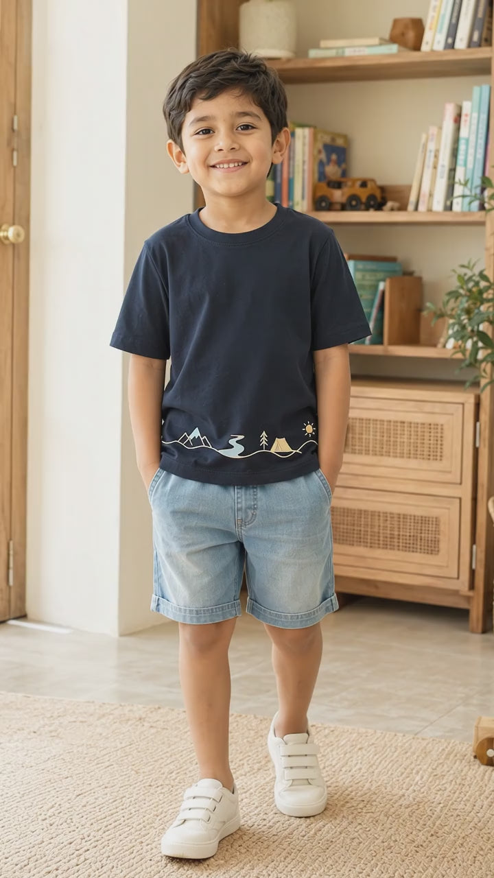 Camp Trail Black Kids Graphic T-Shirt