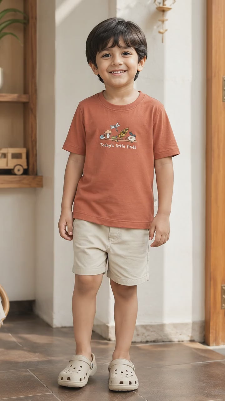 Today's Little Finds Teracotta Kids Graphic T-Shirt